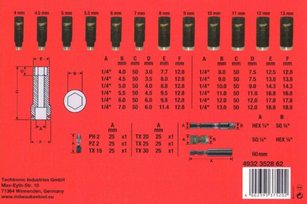 COFFRET 20 DOUILLES A CHOC 1/4" <div hidden>AC_CLCH001</div> – Image 2