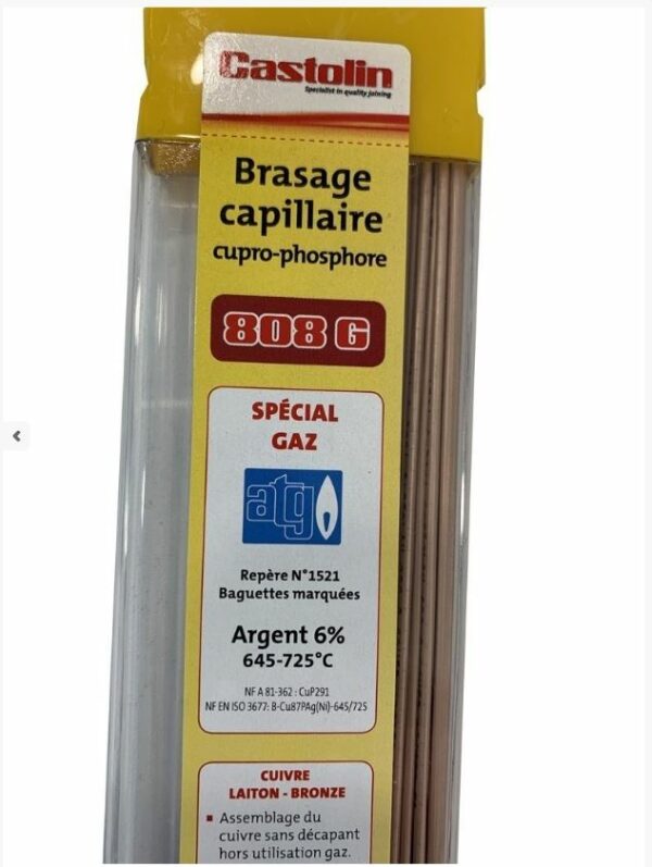 BAGUETTE BRASURE CUIVRE/ARGENT DIAM 2MM <div hidden>CO_BRAS003</div>