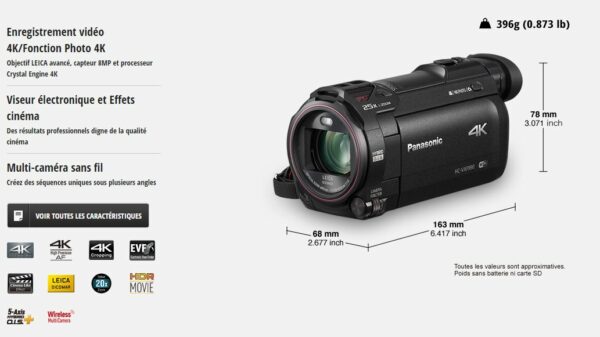 CAMERA 4K PANASONIC HC-VXF990 <div hidden>PH_CAME001</div>